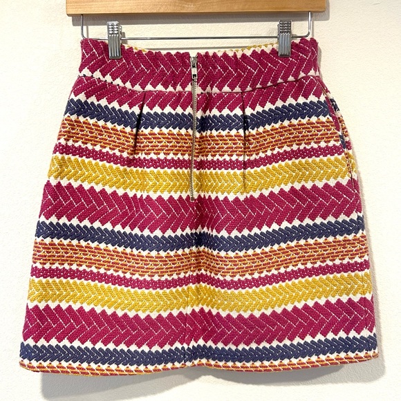 NWT Anthropologie x Nomad Tweed Brocade Woven Boho Mini Skirt Luxury Size S - Picture 8 of 11
